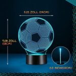Linkax Basketball-Geschenke für Jungen, Kinder und Mädchen, Basketball-Geschenke für Jungen, 3D-Nachtlicht mit optischer Täuschung für Kinder, 16-farbiges Geburtstagsgeschenk, Kinderzimmerdekoration – Bild 5