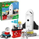 LEGO 10944 DUPLO Spaceshuttle Weltraummission, Spielzeug-Rakete mit Steine für Kleinkinder, Mädchen und Jungen ab 2 Jahre, mit Astronauten-Figuren