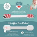 BEARTOP Kindersicherung Schrank, Schranksicherung Baby, Schrankschloss, BPA-frei, Einstellbare Länge, Starker Halt, 3cm-12cm, Weiss – Bild 4