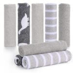 Momcozy Baby Waschlappen, 8 Stück Baby Handtücher Set, Weiche Baby Gesichtstücher, Spucktücher Baby, Baumwolle Mulltücher Baby, Baby Badetuch für Babys, Mädchen, Jungen, 25 X 25 cm