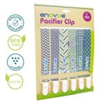Enovoe Schnullerclip von, 6er Pack Schnullerclips, Stylischer Beissring Schnullerhalter für Baby Jungen und Mädchen – Bild 4