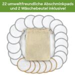 Bambaw, Wiederverwendbare Wattepads mit 2 Aufbewahrungs und Waschbeutel – Bild 7