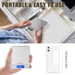 CHWARES Digitale Küchenwaage, USB-Aufladung, 3 kg / 0,1 g Mini-Lebensmittelwaage, elektrische Küchenwaage, wasserdicht, digital, wiederaufladbar, LCD-Display, Edelstahl, für Zutaten Schmuck und Kaffee – Bild 5