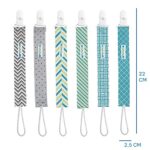 Enovoe Schnullerclip von, 6er Pack Schnullerclips, Stylischer Beissring Schnullerhalter für Baby Jungen und Mädchen – Bild 7