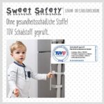 Sweet Safety® Baby Schubladensicherungen, Bombenfest, TÜV geprüfte Kindersicherung für Möbel, 6 Stück – Bild 2