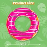 JOYIN Aufblasbarer Donut Schwimmreifen mit Glitzern 82.55cm(3er Pack), Schwimmring, Sommer Wasser Spielzeug, lustiges Pool Floats Spielzeug für Schwimmbadpartys und Donutpartydekorationen – Bild 6