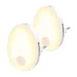 Lyridz Nachtlicht Steckdose mit Bewegungsmelder, strahlend hell Plug-in Nachtlicht dimmbar, Smart Warmweisses LED-Licht mit einstellbarer Helligkeit für Kinder Schlafzimmer Küche Flur2 Stück