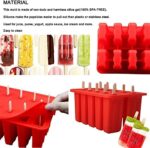 DEHUB Eisformen Silikon, Ice Lolly Moulds Popsicle Formen Set,BPA Frei EIS am stiel Formen FDA-Zertifiziert Lebensmittelqualität Silikon-EIS-Pop-Hersteller,Ice Lolly Mold mit Sticks und Tropfschutz – Bild 3