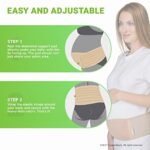 Supportiback® Schwangerschaftsgürtel, Bauchgürtel und Rückenstütze für Schwangerschaft, Schwangerschaft, weiches und atmungsaktives Material zur Linderung von Rückenschmerzen und Beckenboden – Bild 4