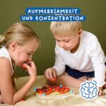 Nene Toys  – Gedächtnis Spiel aus Holz für Kinder im Alter von 3, 4, 5 Jahren mit 10 Lustigen Mustern – Pädagogisches Spielzeug, Fördert Gedächtnis und Kognitive Fähigkeiten – Bild 6