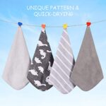 Momcozy Baby Waschlappen, 8 Stück Baby Handtücher Set, Weiche Baby Gesichtstücher, Spucktücher Baby, Baumwolle Mulltücher Baby, Baby Badetuch für Babys, Mädchen, Jungen, 25 X 25 cm – Bild 5
