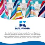 Ben Kaufman buntes gestreiftes Strand- und Pool-Handtuch – grosses Baumwollhandtuch – weich und saugfähig – verschiedene Farben – 81,3 x 157,5 cm – 4 Stück – Bild 7
