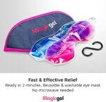 Magic Gel - Augenmaske zum Kühlen oder Erhitzen - Kühlende Augenmaske mit Kühlpads - Migräne Maske auch als Schlafmaske geeignet – Bild 2