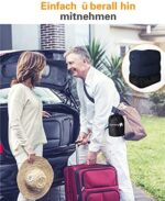 Sunany Aufblasbares Fussstützen kissen für Reisen, Kinder, Erwachsene, Flugzeug Reisekissen, höhenverstellbar, für Kinder zum Schlafen auf Reisen, geeignet für Büro, Zuhause und jede Reise – Bild 6