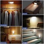 Suright, LED Nachtlicht mit Bewegungsmelder, Aufladbar USB 12LED Nachtlampe mit 3 Modi (AUTO/EIN/AUS), LED Schranklicht für Kinderzimmer, Schlafzimme, Badezimmer, Gang, Treppe, Küche, 4000K Warmweiss – Bild 6