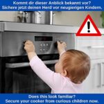 Herdknopf Kindersicherung – Schutz für bis zu 6 Knöpfe, einfache Montage & Ersatz-Klebe-Pads – Bild 2