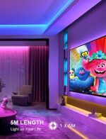 Mexllex LED Strip 5m & 15m & 30m, RGB LED Streifen, Farbwechsel LED Band mit IR Fernbedienung,16 Mio. Farben, Musik Sync, für TV Zuhause, Schlafzimmer, Küche, Decke, Party [Energieklasse A] – Bild 2