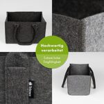 Tebewo Filztasche Premium - praktische Einkaufstasche - modische Shopping Bag - Einkaufskorb aus Filz - faltbare Tragetasche – Bild 6