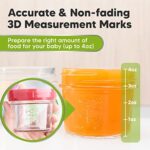 KeaBabies, 12 Pack Babynahrungsbehälter, Behälter mit Deckel, Glas Babynahrung Gläser, Babynahrung Aufbewahrungsbehälter Gefrierschrank Safe, Babynahrung Maker, Babynahrung Zubehör Set, Babykugel (Nord) – Bild 3