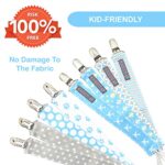 Karids hochwertige Schnullerkette für Jungs, Schnullerband 4er Set für Schnuller Befestigung am Lätzchen, T-shirt & Body, Premium Baby Schnuller-Clip – Bild 4