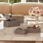 La Jolíe Muse Aufbewahrungskorb Aufbewahrungsboxen, Biologisch Handarbeit aus Papier Pappe, Umweltfreundliche Körbe für Accessoires Schminke – Bild 2