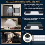 Racokky LED Sensor Licht 50 LEDs,  Schrankbeleuchtung, Wiederaufladbar Dimmbare Schranklicht mit Bewegungsmelder, LED Küchenleuchte, Weiches Licht für Kleiderschrank, Treppe – Bild 7