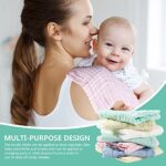 koo-dib, Baby Musselin Waschlappen tuch Baby Mullwindeln Spucktücher baby-Handtücher Weiche Neugeborene Baby Gesichtstücher Saugfähig Junge Mädchen Sabberlätzchen Baby 10 Stück 25x25 cm Koo-dib lätzchen Baby – Bild 4