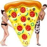 JOYIN riesen Scheibe Pizza aufblasbares Pool Float, Fun Pool floaties, Swim-Party Spielzeug, Sommer-Pool-raft (1 Packung), extra Large mit becherhalter