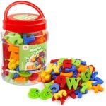 Coogam Grossbuchstaben Kleinbuchstaben Buchstaben und Zahlen für Kinder A-Z Alphabet Kühlschrankmagnete Pädagogische Spielzeug für Vorschule ABC Lernen (78 Stück)