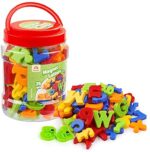 Coogam Grossbuchstaben Kleinbuchstaben Buchstaben und Zahlen für Kinder A-Z Alphabet Kühlschrankmagnete Pädagogische Spielzeug für Vorschule ABC Lernen (78 Stück)