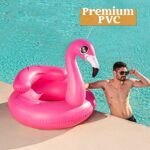 JOYIN Aufblasbare Flamingo Luftmatratze, Pool Float, Schwimmen Floss, Strand Schwimmbad Spielzeug, Aufblasbarer Schwebebett für Erwachsene & Kinder mit 2 Getränkehaltern und Kopfstütze – Bild 3