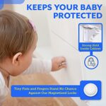 Eco-Baby Kindersicherung Schrank und Schubladensicherung, Magnetisches Schrankschloss ohne Bohren, Schranksicherung für Baby Sicherheit in Küche, Bad, Wohnzimmer, 12 Schlösser und 2 Schlüssel – Bild 4