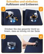 Sunany Aufblasbares Fussstützen kissen für Reisen, Kinder, Erwachsene, Flugzeug Reisekissen, höhenverstellbar, für Kinder zum Schlafen auf Reisen, geeignet für Büro, Zuhause und jede Reise – Bild 5