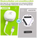AUVON LED Nachtlicht mit Bewegungsmelder, Aufladbar USB Nachtlicht Kinder mit 3 Modi (Auto/ON/OFF), Kaltes weisses & Warmes weisses  Nachtlampe für Kinderzimmer, Schlafzimme, Badezimmer, Gang [2 Stück] – Bild 2