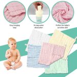 koo-dib, Baby Musselin Waschlappen tuch Baby Mullwindeln Spucktücher baby-Handtücher Weiche Neugeborene Baby Gesichtstücher Saugfähig Junge Mädchen Sabberlätzchen Baby 10 Stück 25x25 cm Koo-dib lätzchen Baby – Bild 5