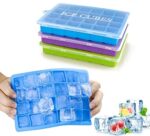 Morfone Eiswürfelform, 3 Stück Eiswürfelbehälter, Eiswürfelbehälter mit Deckel, Eiswürfelform Silikon, BPA-frei, LFGB Zertifiziert, 24-Fach, für Babybrei Enfrieren, Gekühlte Getränke und Whisky