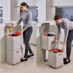 Joseph Joseph IntelligentWaste Totem Compact  – Abfalltrennsystem – Küchenabfalleimer mit getrennten Wertstoff- und Speiseabfallfächern, Deckel mit integriertem Geruchsfilter – Bild 11