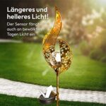 Gadgy Solarlampen für aussen Garten 2er Set, Wasserdichte Solar Leuchten Garten als Garten Deko draussen, LED Laternen für draussen, Gartenleuchten solar [Energieklasse A] – Bild 4