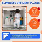 Eco-Baby Kindersicherung Schrank und Schubladensicherung, Magnetisches Schrankschloss ohne Bohren, Schranksicherung für Baby Sicherheit in Küche, Bad, Wohnzimmer, 12 Schlösser und 2 Schlüssel – Bild 3