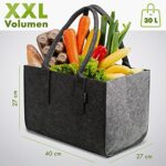 Tebewo Filztasche Premium - praktische Einkaufstasche - modische Shopping Bag - Einkaufskorb aus Filz - faltbare Tragetasche – Bild 2