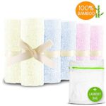 JM Bambus Baby Waschlappen, Waschlappen Kinder Set, 25x25cm, Weiche Baby Gesichtstücher Für Sensible Haut, Baby Waschlappen mit ein Wäschesack – Bild 8