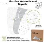KeaBabies 3er-Pack Bio-Schlafsäcke – Ergonomische Pucksäcke für Babys 0-3 Monate – Bild 9