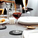 Glowbal Filz Untersetzer rund für Gläser 12er Set, Design Glasuntersetzer in dunkelgrau für Getränke, Bar, Tassen, Glas - Tischuntersetzer Filzuntersetzer – Bild 4