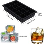LessMo 15-Fach Eiswürfelform, 2er Pack grosse Silikon Eiswürfelbehälter mit Deckel, Platzsparend und stapelbar Ice Tray Ice Cube, LFGB Zertifiziert und BPA Frei Eiswürfelformen für Babynahrung Getränk – Bild 2
