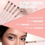 Lamora, Make Up Pinselset Kosmetik Kabuki Pinsel Set, 10 Teiliges Premium Schminkpinsel Set (Puderpinsel Foundation Pinsel Inkl.), Ideal für Puder, Cremige oder Flüssige Foundation, Super Geschenkidee – Bild 4