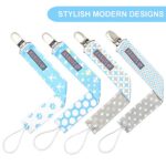 Karids hochwertige Schnullerkette für Jungs, Schnullerband 4er Set für Schnuller Befestigung am Lätzchen, T-shirt & Body, Premium Baby Schnuller-Clip – Bild 2