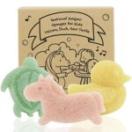 myHomeBody Konjac Badeschwamm für Babys, Natürliche Badeschwamm, Badeschwamm, Badezeit für Kleinkinder, natürlicher und sicherer Konjac, 3 Stück