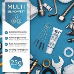Plemont 25g Silikonfett inkl. Milchschlauchbürsten. Schmierfett für Kaffeevollautomat, Dichtungen, gut für Armaturen, Dichtungen, O-Ringe - Armaturenfett - universell anwendbar, Silicone grease (25g) – Bild 4