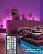Mexllex LED Strip 5m & 15m & 30m, RGB LED Streifen, Farbwechsel LED Band mit IR Fernbedienung,16 Mio. Farben, Musik Sync, für TV Zuhause, Schlafzimmer, Küche, Decke, Party [Energieklasse A] – Bild 4