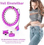 HuaMulan Smart Hula Hoop, Smart Hula Hoop Reifen Erwachsen & Anfänger, Smart Fitness Reifen mit Zähler, 24 Einstellbare Hoola Hoop Reifen für Gewichtsverlust und Fitness – Bild 2